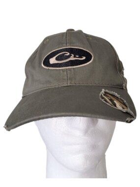 DRAKE WATERFOWL SYSTEMS Distressed Army Green Camo Logo Hat - Men's OS